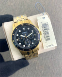  Shop Authentic Fossil FB-01 Chronograph Black Dial Gold Steel Strap Watch for Men - FS5836 - Luxxuri