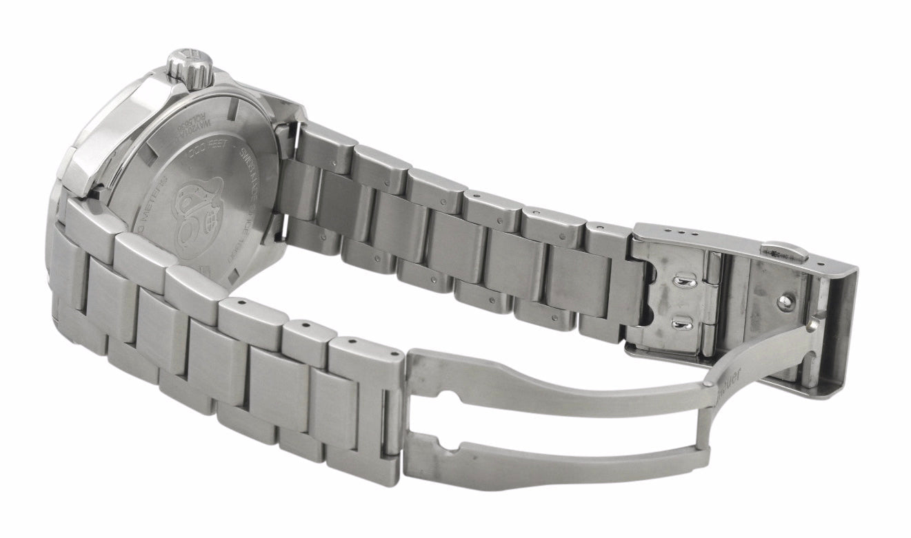  Shop Authentic Tag Heuer Aquaracer Caliber 5 Black Dial Silver Steel Strap Watch for Men - WAY201A .BA0927 - Luxxuri