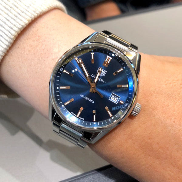  Shop Authentic Tag Heuer Carrera Quartz Blue Dial Silver Steel Strap Watch for Women - WAR1112.BA0601 - Luxxuri