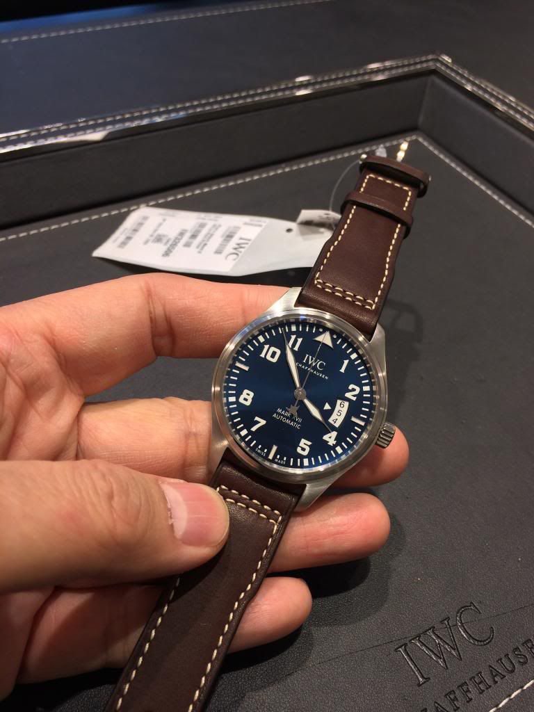  Shop Authentic IWC Pilots Watch Mark XVII Edition Le Petit Prince Blue Dial Brown Leather Strap Watch for Men - IW326506 - Luxxuri