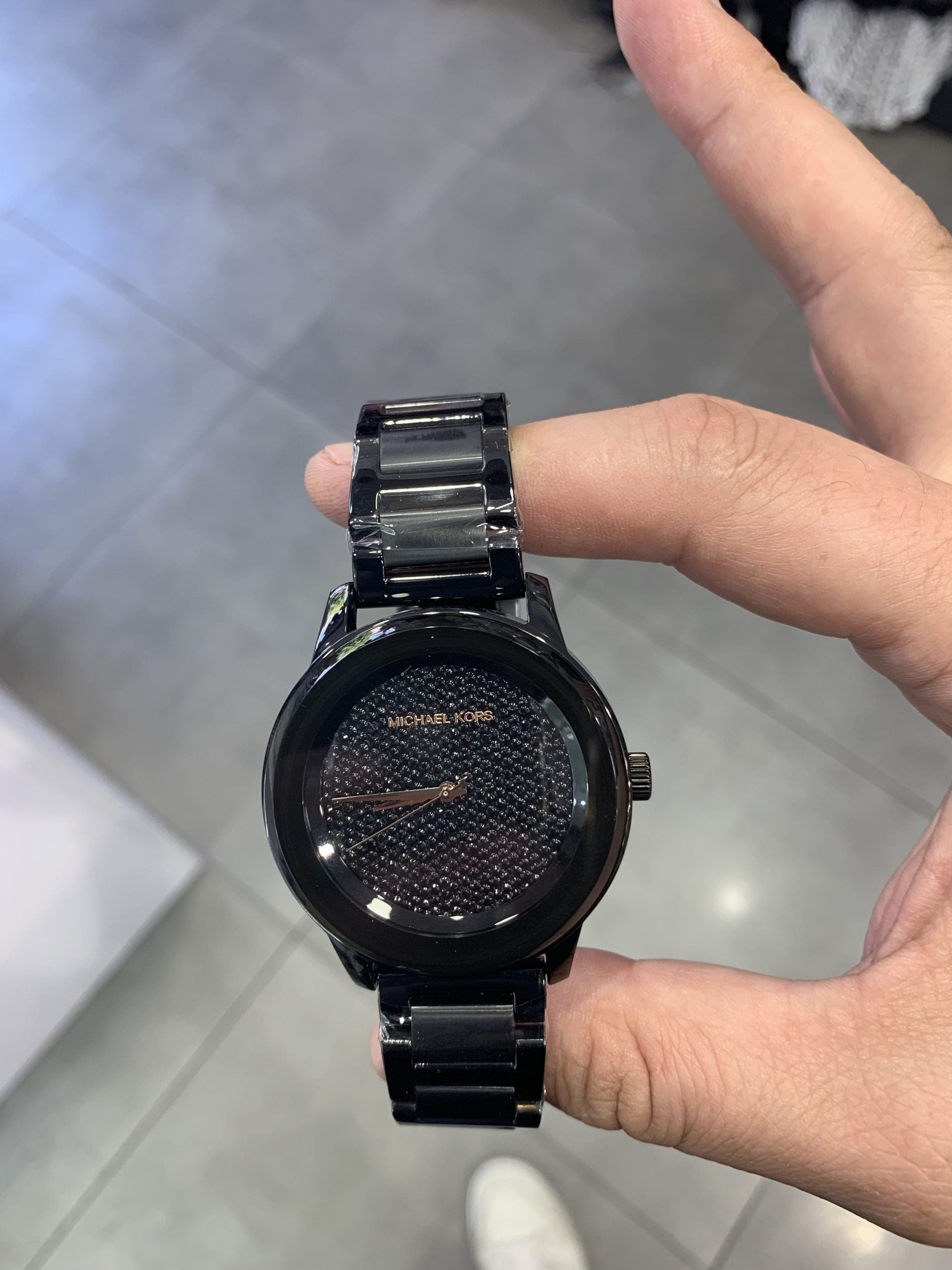  Shop Authentic Michael Kors Kinley Silver Dial Black Steel Strap Watch for Women - MK5999 - Luxxuri