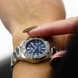  Shop Authentic Tag Heuer Aquaracer Blue Dial Silver Steel Strap Watch for Women - WBD1412.BA0741 - Luxxuri