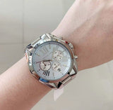  Shop Authentic Michael Kors Bradshaw Chronograph Blue Dial Silver Steel Strap Watch For Women - MK6099 - Luxxuri