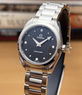  Shop Authentic Omega Seamaster Aqua Terra Quartz Diamond Black Dial Silver Steel Strap Watch for Women - 220.10.28.60.51.001 - Luxxuri