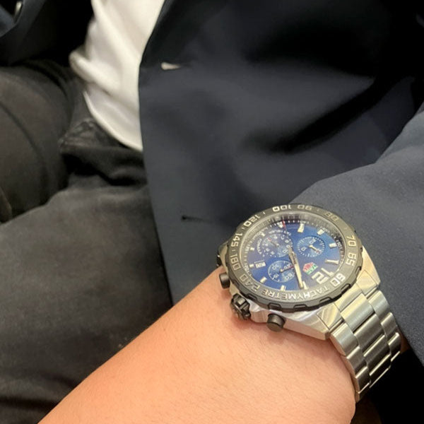  Shop Authentic Tag Heuer Formula 1 Chronograph Blue Dial Silver Steel Strap Watch for Men - CAZ101AV.BA0842 - Luxxuri