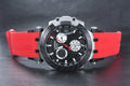 Tissot T Race Chronograph Black Dial Red Silicone Strap Watch For Men - T115.417.27.051.00