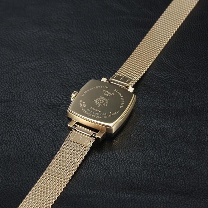  Shop Authentic Tissot Lovely Square Silver Dial Gold Mesh Bracelet Watch For Women - T058.109.33.031.00 - Luxxuri