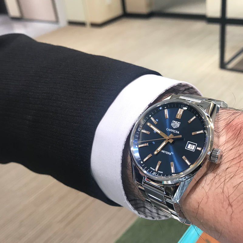  Shop Authentic Tag Heuer Carrera Quartz Blue Dial Silver Steel Strap Watch for Women - WAR1112.BA0601 - Luxxuri