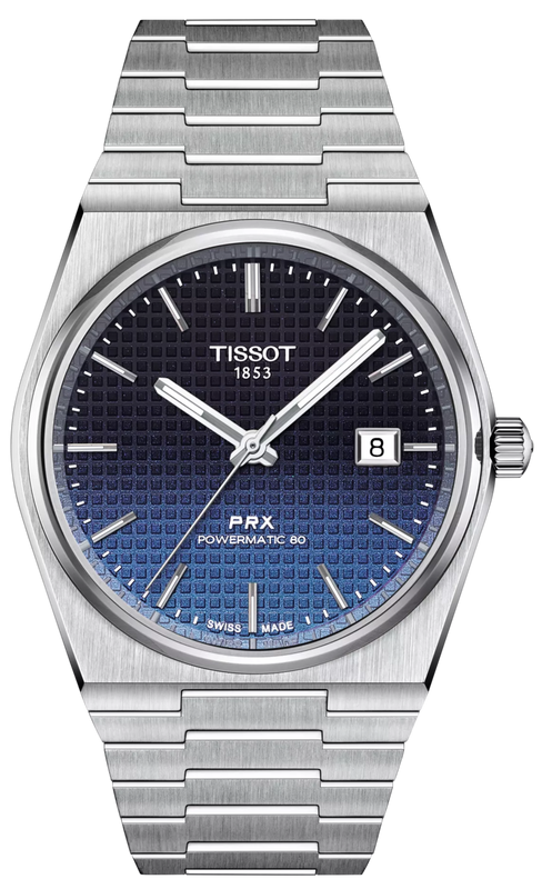  Shop Authentic Tissot Powermatic 80 Automatic Gradient Blue Dial Silver Steel Strap Watch for Men - T137.407.11.051.01 - Luxxuri