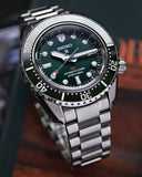  Shop Authentic Seiko Prospex GMT Divers Automatic Marine Green Dial Silver Steel Strap Watch For Men - SPB381J1 - Luxxuri