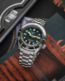  Shop Authentic Seiko Prospex GMT Divers Automatic Marine Green Dial Silver Steel Strap Watch For Men - SPB381J1 - Luxxuri