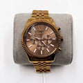 Shop Authentic Michael Kors Lexington Chronograph Brown Dial Brown Steel Strap Watch For Men - MK8522 - Luxxuri