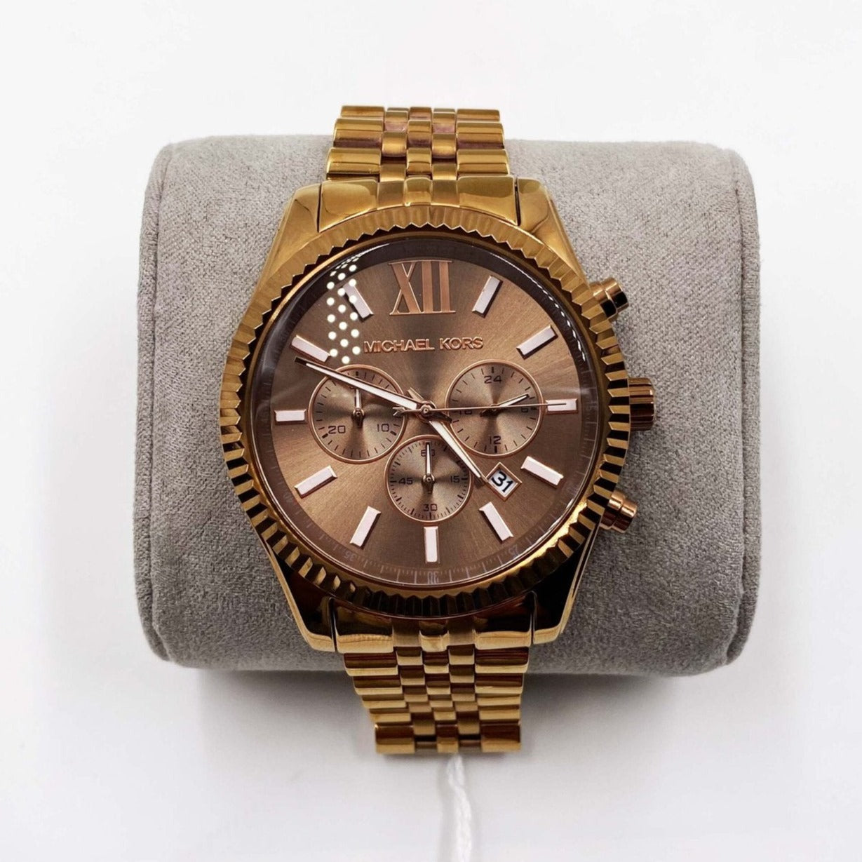  Shop Authentic Michael Kors Lexington Chronograph Brown Dial Brown Steel Strap Watch For Men - MK8522 - Luxxuri
