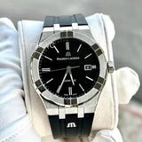  Shop Authentic Maurice Lacroix Aikon Automatic Black Dial Black Rubber Strap Watch For Men - AI6008-SS000-330-2 - Luxxuri