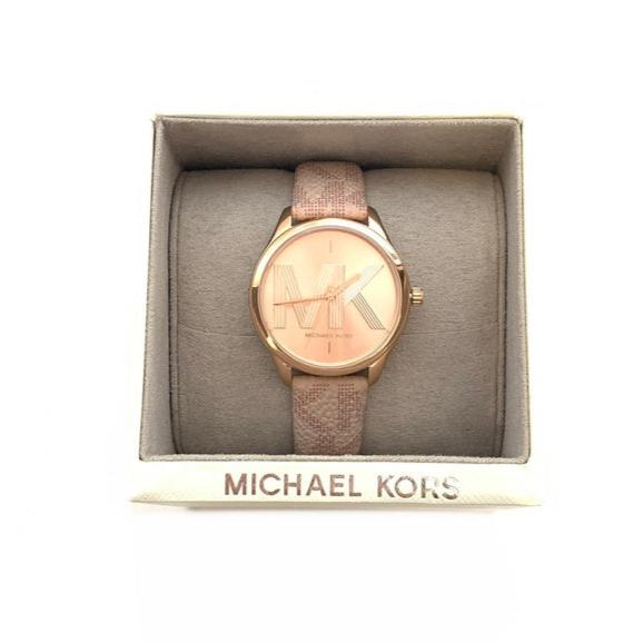  Shop Authentic Michael Kors Jaycie Quartz Rose Gold Dial Pink Leather Strap Watch for Women - MK2879 - Luxxuri