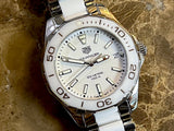  Shop Authentic Tag Heuer Aquaracer Quartz White Dial Two Tone Steel Strap Watch Women - WAY131B.BA0914 - Luxxuri