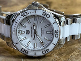  Shop Authentic Tag Heuer Aquaracer Quartz White Dial Two Tone Steel Strap Watch Women - WAY131B.BA0914 - Luxxuri