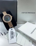  Shop Authentic Emporio Armani Rosa Quartz Mother of Pearl Black Dial Rose Gold Steel Strap Watch For Women - AR11372 - Luxxuri