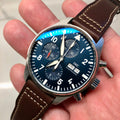  Shop Authentic IWC Pilot’s Watch Chronograph Edition “Le Petit Prince” Blue Dial Brown Leather Strap Watch for Men - IW377714 - Luxxuri
