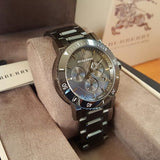  Shop Authentic Burberry The City Grey Dial Gunmetal Grey Steel Strap Watch for Men - BU9381 - Luxxuri