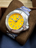  Shop Authentic Breitling Avenger Automatic 45mm Seawolf Yellow Dial Silver Steel Strap Strap Watch for Men - A17319101/1A1 - Luxxuri