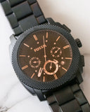  Shop Authentic Fossil Machine Chronograph Black Dial Black Steel Strap Watch for Men - FS4682 - Luxxuri