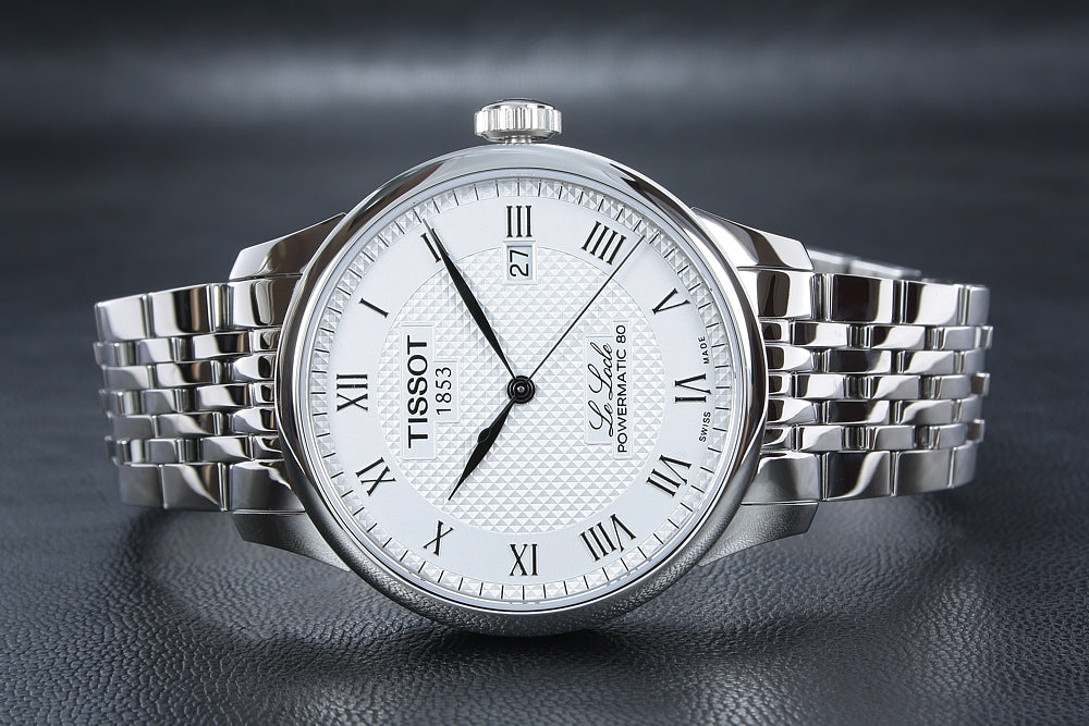 Tissot Le Locle Powermatic 80 Silver Dal Silver Steel Strap Watch For Men - T006.407.11.033.00