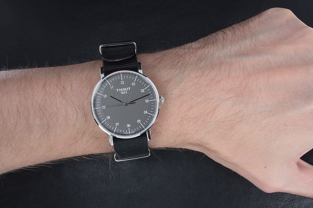  Shop Authentic Tissot Everytime Medium Black Dial Black NATO Strap Watch For Men - T109.410.17.077.00 - Luxxuri