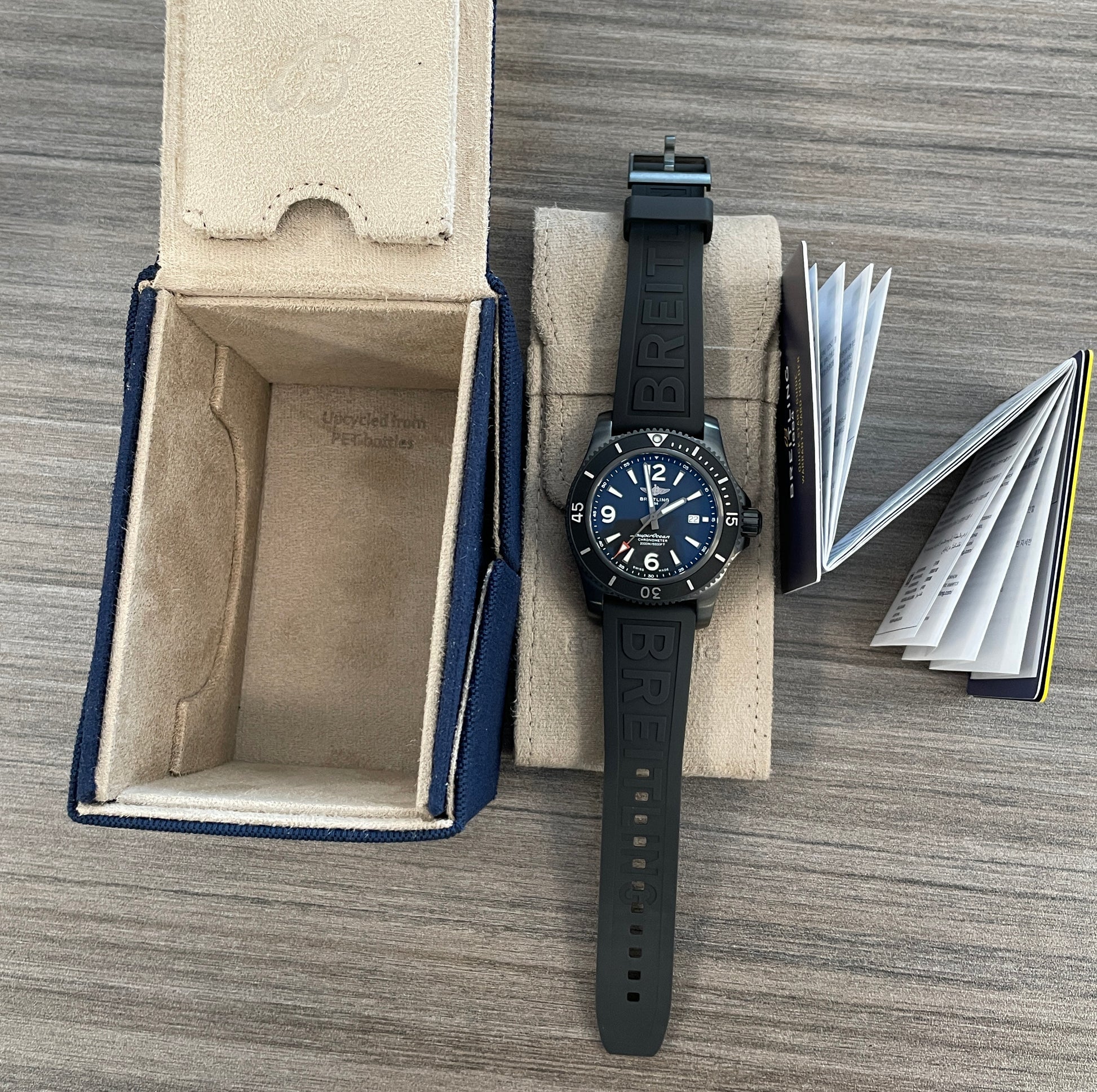  Shop Authentic Breitling Superocean Automatic 46mm Black Dial Black Rubber Strap Watch for Men - M17368B71B1S1 - Luxxuri