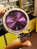  Shop Authentic Michael Kors Darci Purple Dial Two Tone Steel Strap Watch for Women - MK3353 - Luxxuri
