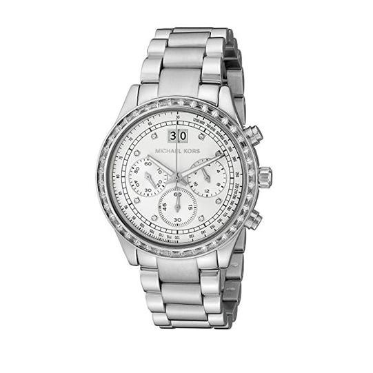  Shop Authentic Michael Kors Brinkley Diamonds Silver Dial Silver Steel Strap Watch for Women - MK6186 - Luxxuri