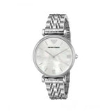  Shop Authentic Emporio Armani T Bar Mother of Pearl Dial Steel Strap Watch For Women - AR1682 - Luxxuri
