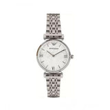  Shop Authentic Emporio Armani Gianni T Bar White Marble Dial Silver Steel Strap Watch For Women - AR11170 - Luxxuri