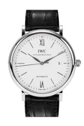  Shop Authentic IWC Portofino Automatic White Dial Black Leather Strap Watch for Men - IW356501 - Luxxuri