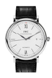  Shop Authentic IWC Portofino Automatic White Dial Black Leather Strap Watch for Men - IW356501 - Luxxuri