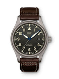  Shop Authentic IWC Pilot's Watch Mark XVIII 40mm Black Dial Brown Leather Strap Watch for Men - IW327006 - Luxxuri