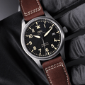  Shop Authentic IWC Pilot's Watch Mark XVIII 40mm Black Dial Brown Leather Strap Watch for Men - IW327006 - Luxxuri