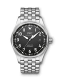  Shop Authentic IWC Pilot’s Watch Mark XVIII Black Dial Silver Steel Strap Watch for Men - IW327015 - Luxxuri
