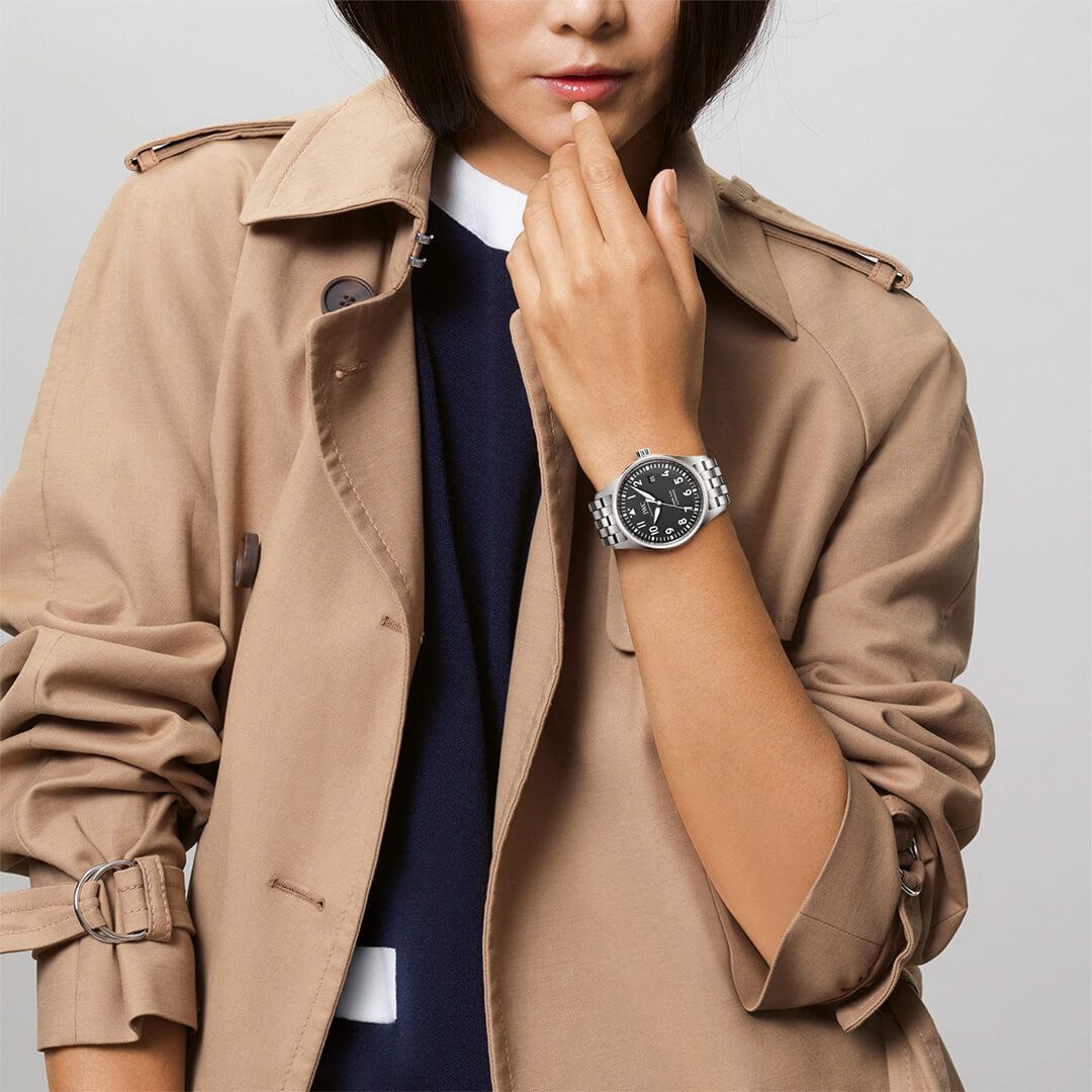  Shop Authentic IWC Pilot’s Watch Mark XVIII Black Dial Silver Steel Strap Watch for Men - IW327015 - Luxxuri