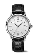  Shop Authentic IWC Portofino Automatic White Dial Black Leather Strap Watch for Men - IW356501 - Luxxuri