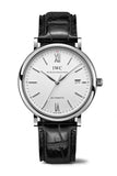  Shop Authentic IWC Portofino Automatic White Dial Black Leather Strap Watch for Men - IW356501 - Luxxuri