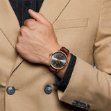  Shop Authentic IWC Portofino Automatic Grey Dial Brown Leather Strap Watch for Men - IW356511 - Luxxuri