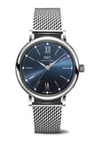  Shop Authentic IWC Portofino Automatic Blue Dial Silver Mesh Bracelet Watch for Women - IW357404 - Luxxuri
