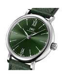  Shop Authentic IWC Portofino Automatic Green Dial Green Leather Strap Watch for Women - IW357405 - Luxxuri