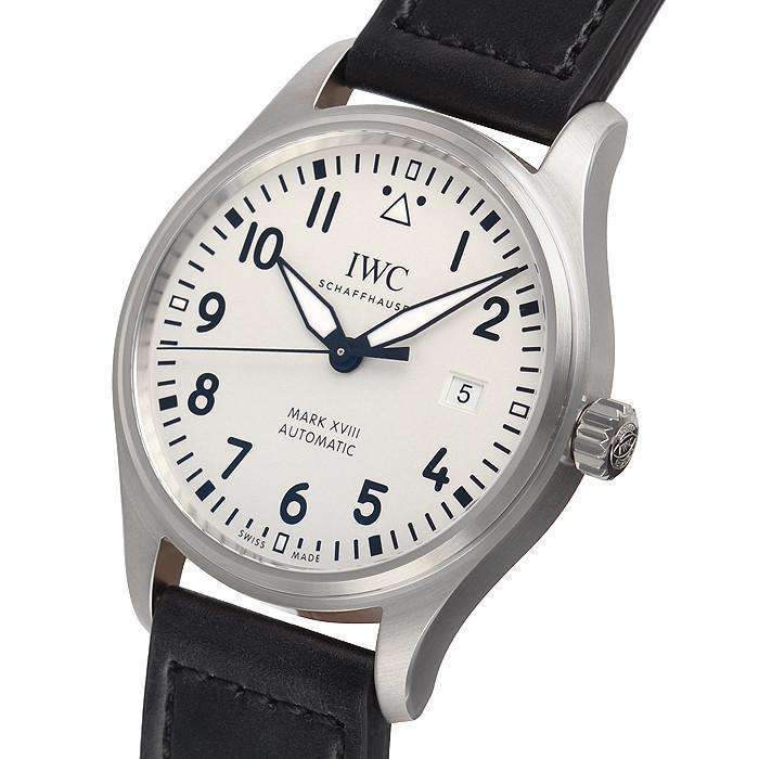  Shop Authentic IWC Pilot's Watch Mark XVIII White Dial Black Leather Strap Watch for Men - IW327002 - Luxxuri