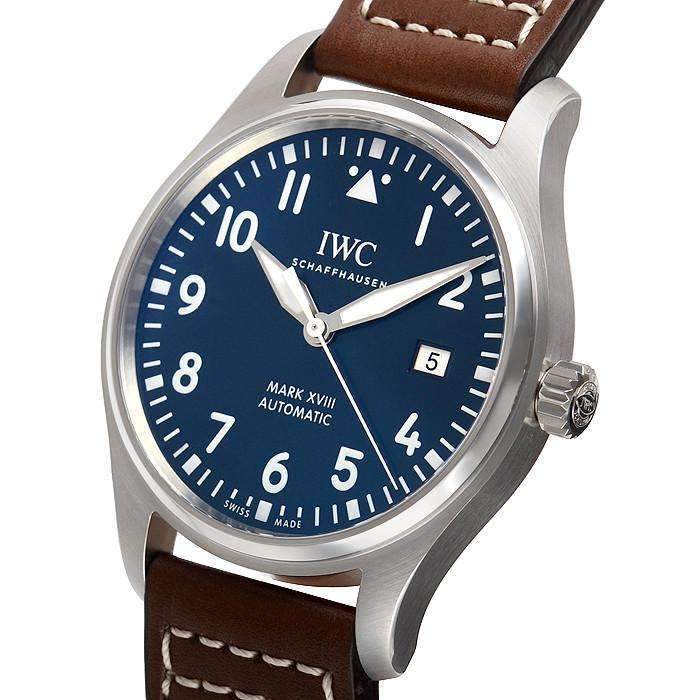  Shop Authentic IWC Pilot's Mark XVIII Le Petit Prince Blue Dial Brown Leather Strap Watch for Men - IW327004 - Luxxuri