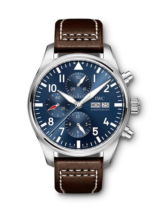  Shop Authentic IWC Pilot’s Watch Chronograph Edition “Le Petit Prince” Blue Dial Brown Leather Strap Watch for Men - IW377714 - Luxxuri