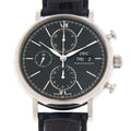  Shop Authentic IWC Portofino Chronograph Black Dial Black Leather Strap Watch for Men - IW391029 - Luxxuri