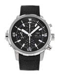  Shop Authentic IWC Aquatimer Chronograph Black Dial Black Leather Strap Watch for Men - IW376803 - Luxxuri