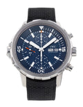  Shop Authentic IWC Aquatimer Automatic Chronograph 44mm Blue Dial Black Rubber Strap Watch for Men - IW376805 - Luxxuri
